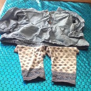 Jean shirt /leggings